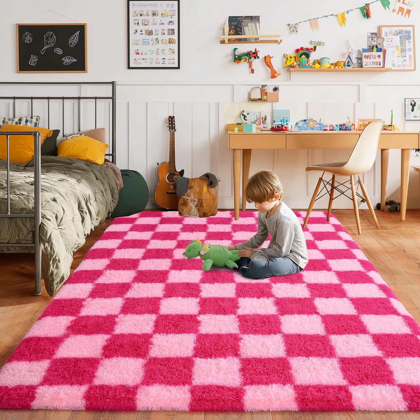 Alfombra mullida moderna 4x6ft antideslizante sala dormitorio