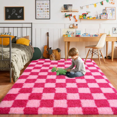 Alfombra mullida moderna 4x6ft antideslizante sala dormitorio