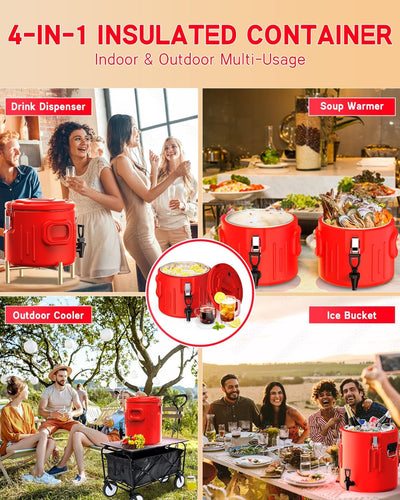 Dispensador bebidas aislado 2gal acero inox 304 boquilla
