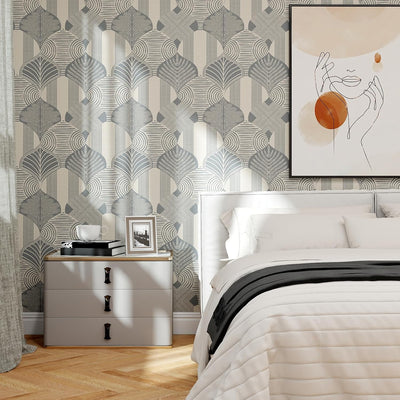 Papel tapiz vintage art deco autoadhesivo 17x80pulg