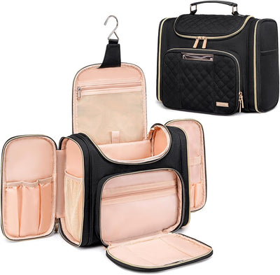 Neceser grande para viaje con bolsillo transparente
