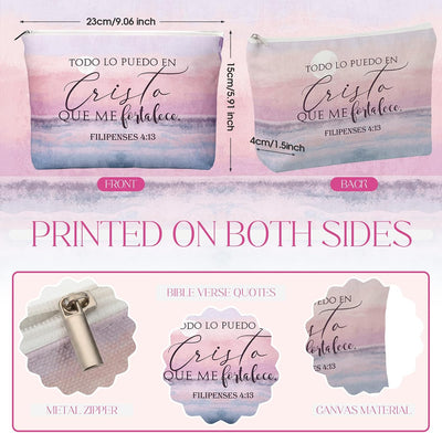 Set 30 regalos cristianos para mujer bolsas maquillaje espejos