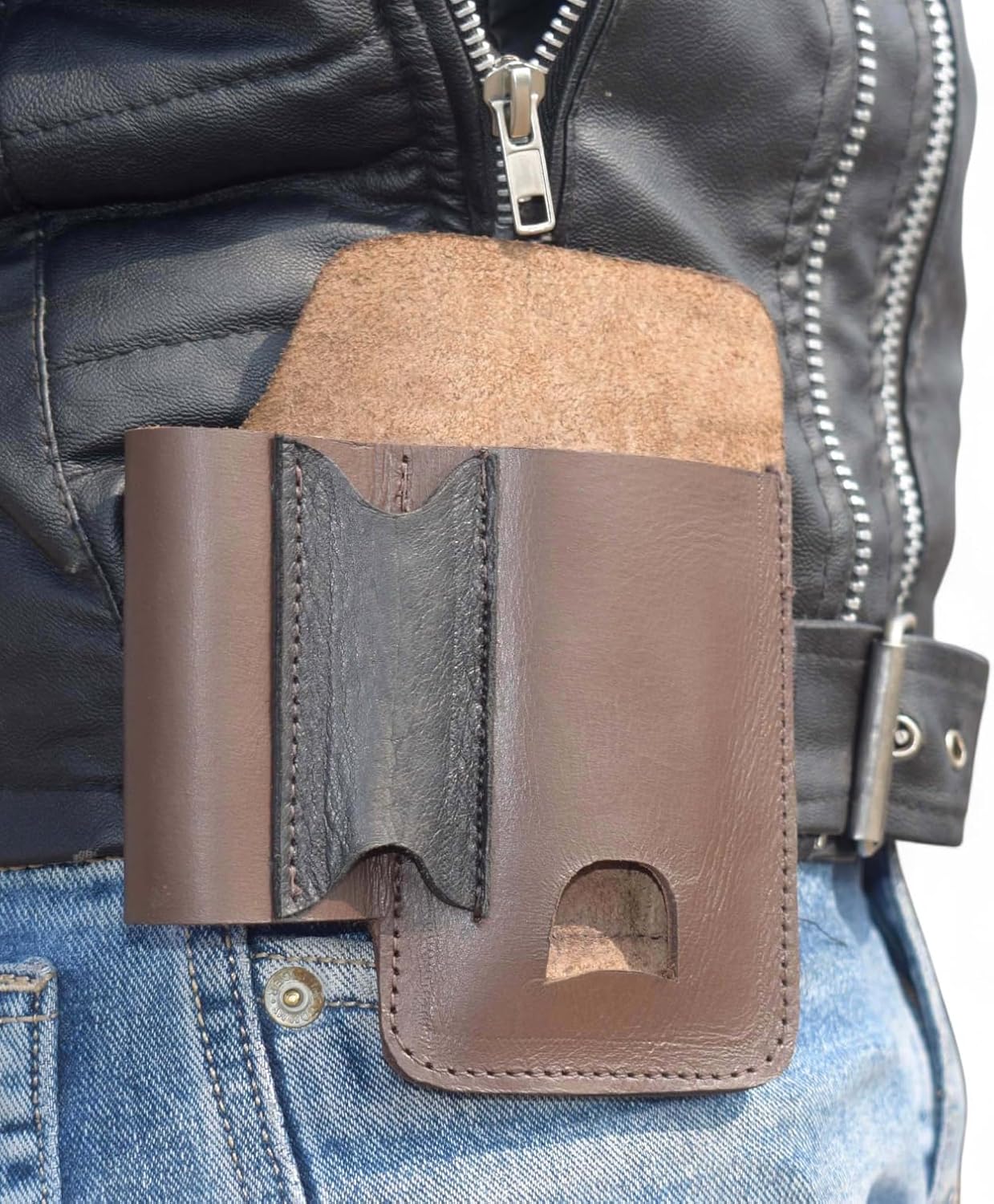 Funda cuero multiherramienta con clip para cinturón EDC