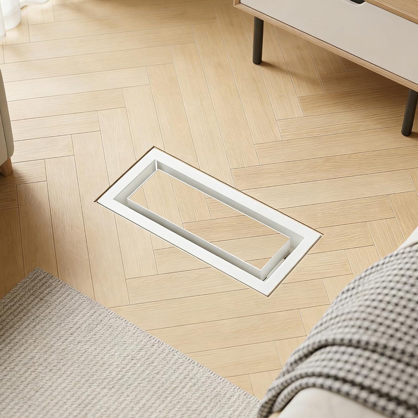 Rejillas ventilación piso 4x12pulg acero resistente inajustable