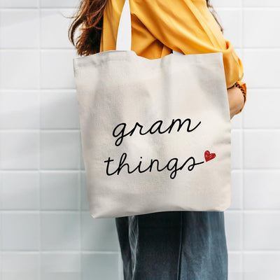 Bolso tote de tela para mamá y abuela, regalo minimalista para mujer