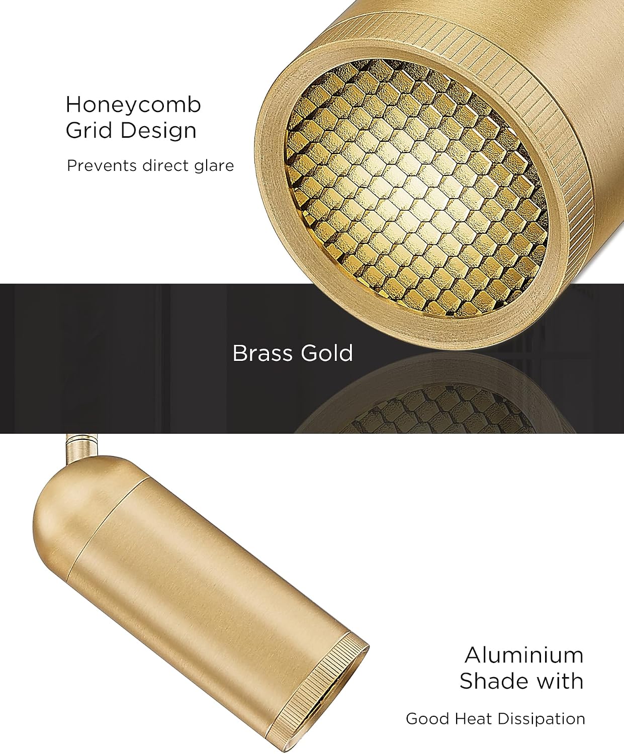 Luces LED riel 47.2pulg cocina 3000K kit dorado GU10