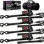Correas trinquete retráctiles 1pulg x13ft 1800lb camión