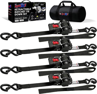 Correas trinquete retráctiles 1pulg x13ft 1800lb camión
