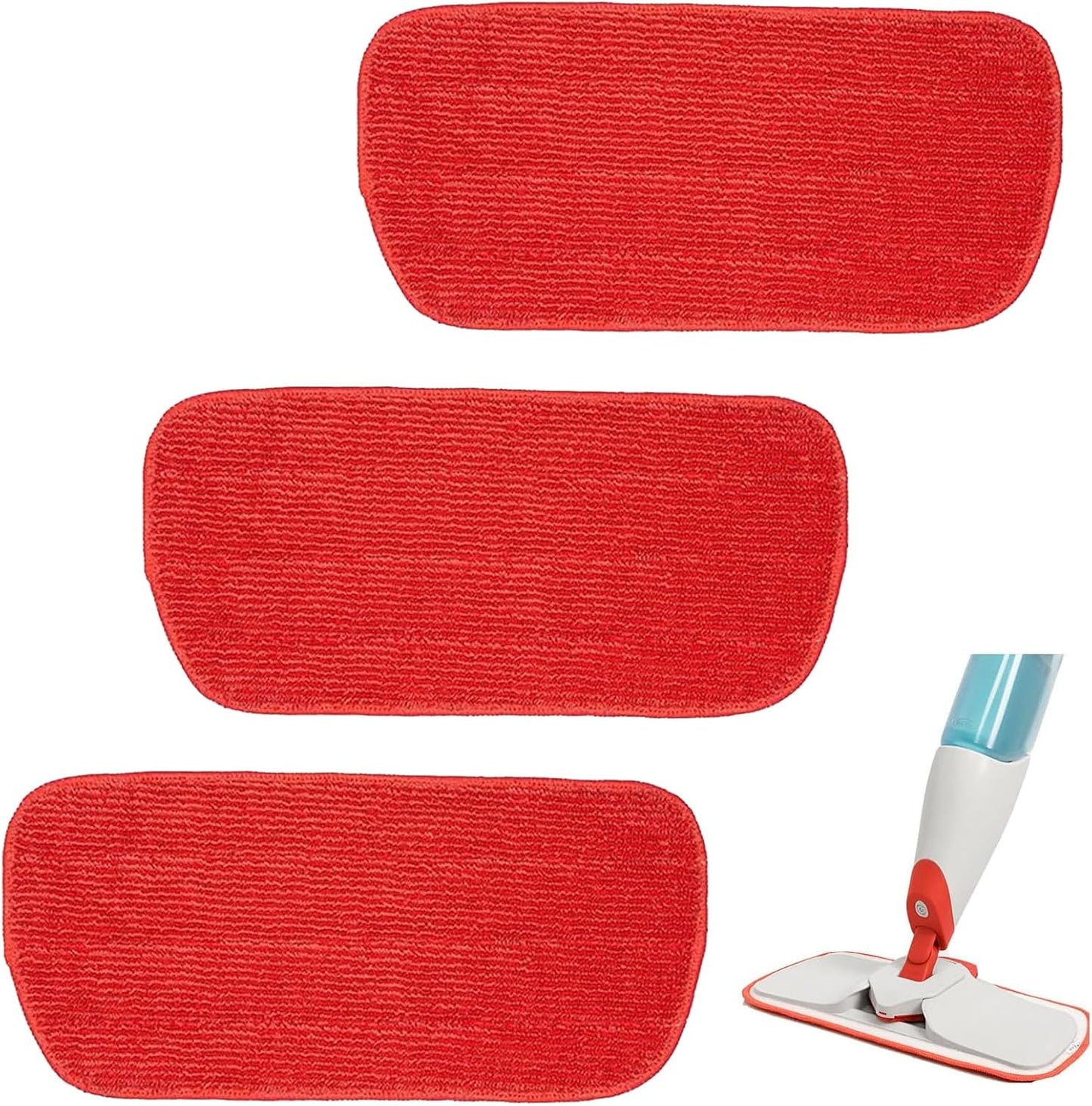 3 Pzas Almohadillas Microfibra OXO Good Grips Reutilizables Rojo