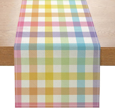 Camino mesa cuadros búfalo Pascua 13x72pulg