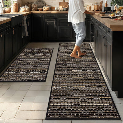 Set 2 Alfombras Cocina Gream Florales 2x6ft