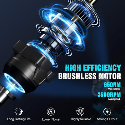 Llave impacto inalámbrica 1/2 pulg 21V 2 baterías 4Ah 650 NM