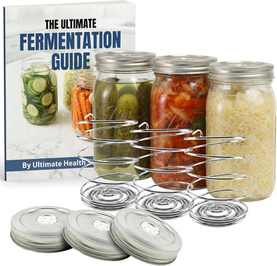 Kit de fermentacion para pepinillos chucrut kimchi y verduras con frascos mason