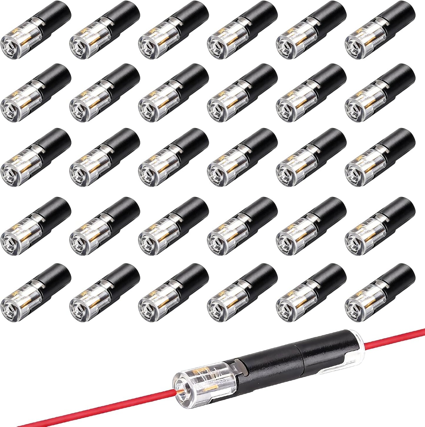 30 Conectores Cable 1 Pin Hebilla Bloqueo Tira Luz LED