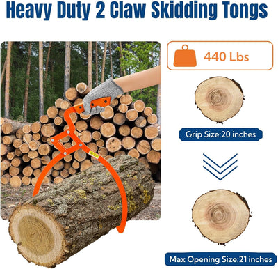 Pinzas tala 20pulg 440lb mango madera antideslizante