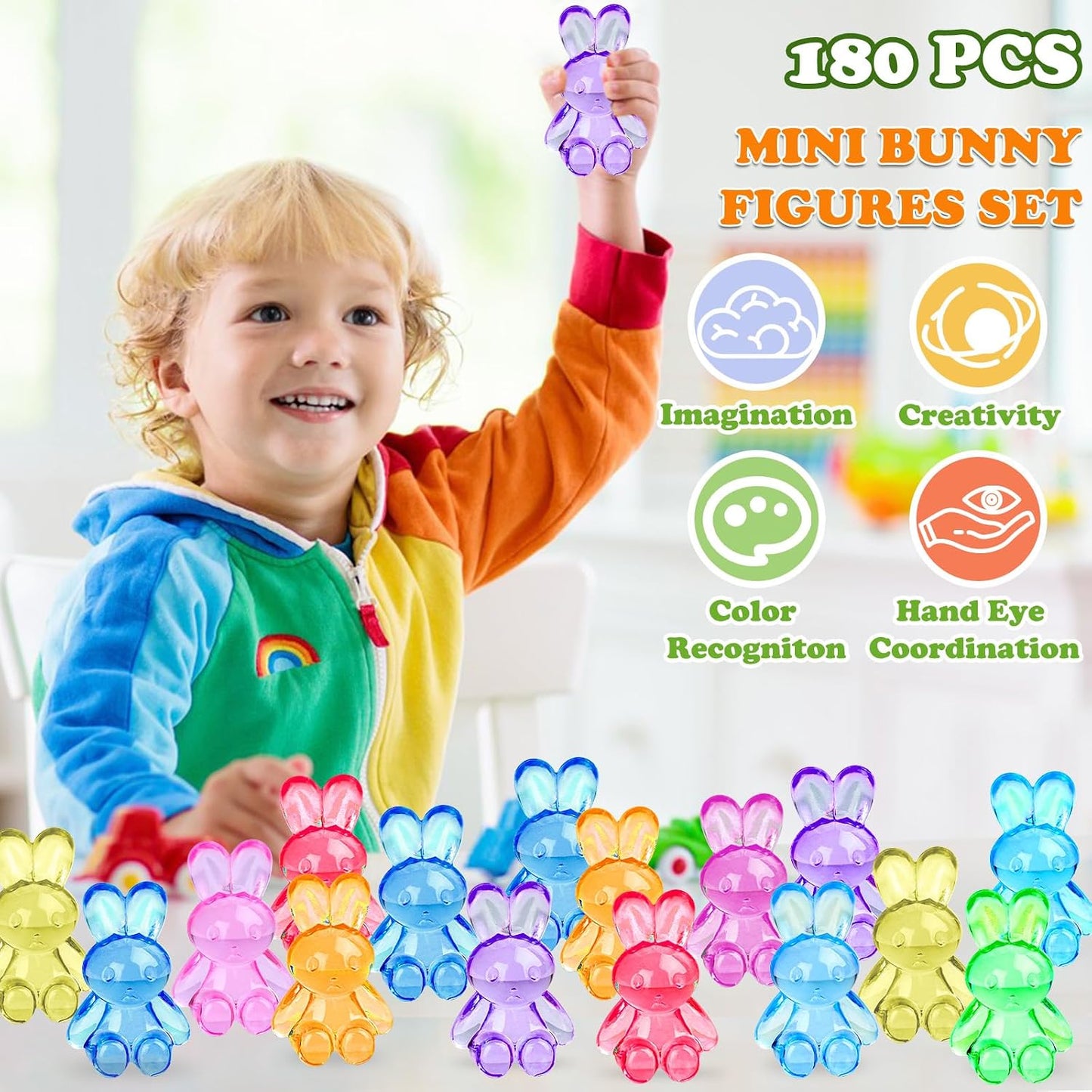180 Pzas figuras conejo resina plástico adornos miniatura