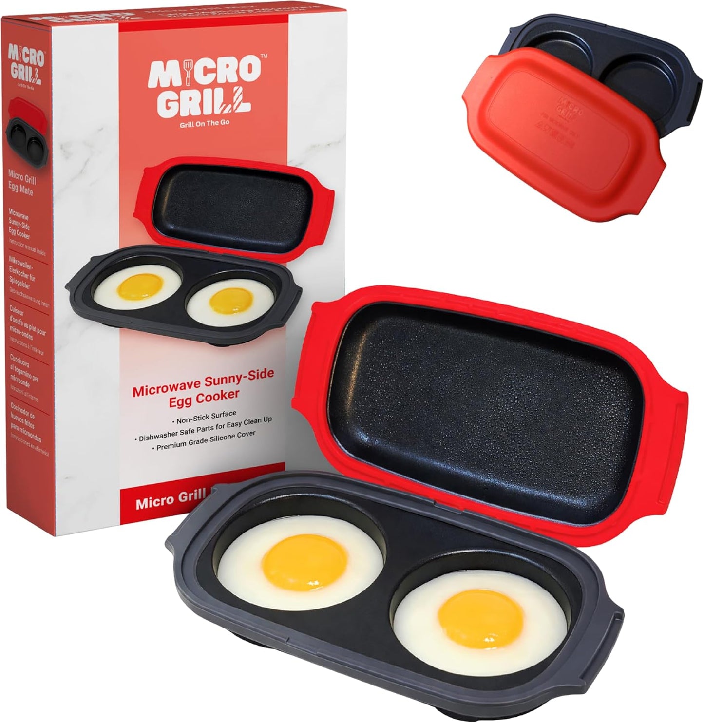 Olla huevo microondas 2 huevos con tapa ventilada sin BPA