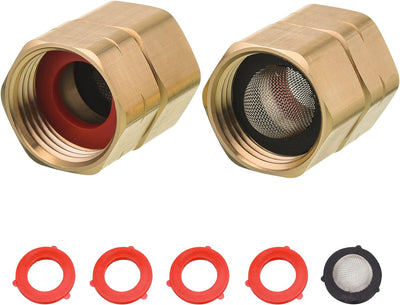Adaptador manguera jardín hembra a hembra latón 3/4pulg doble giro