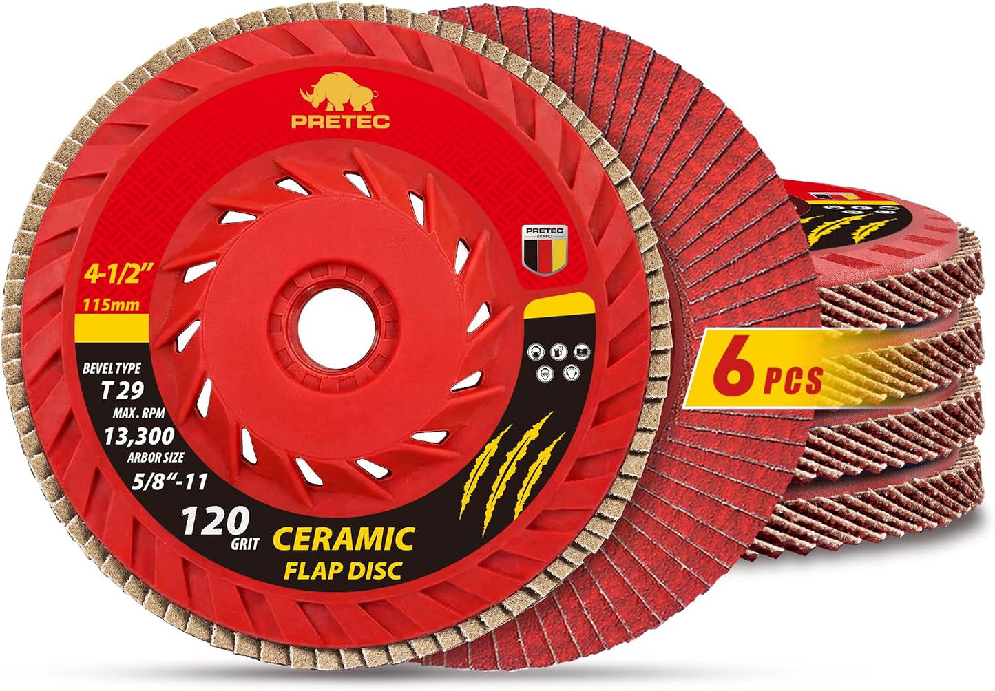 Discos cerámica 4.5" amoladora angular 11granos