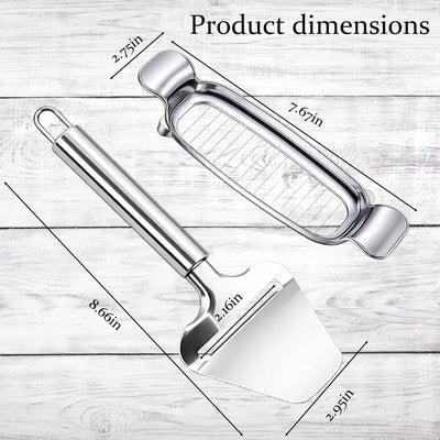 Set 2 Pzas Cortador Mantequilla Acero Inox Ergonómico Espátula