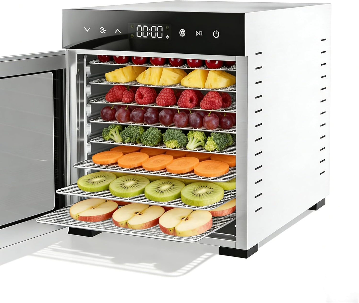 Máquina deshidratadora 8 bandejas acero inox con temp. 185°F