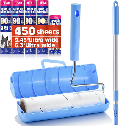 Rodillo pelusa mascotas 9.45pulg 450 hojas extensión telescópica