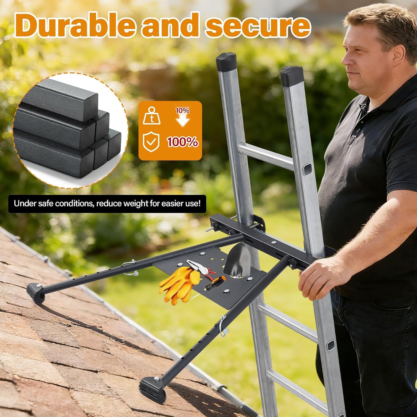 Estabilizador escalera techo patas ajustables 20.4-29.5pulg