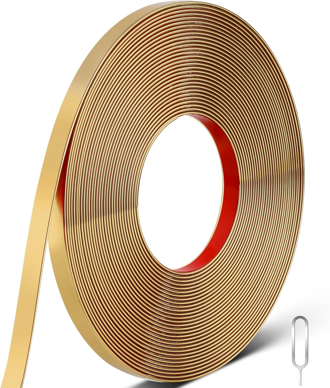 Moldura autoadhesiva 0.4pulg x19.68pies tira flexible decorativa