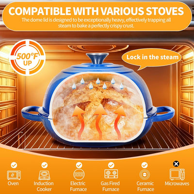 Kit masa madre horno holandés hierro esmaltado 3qt