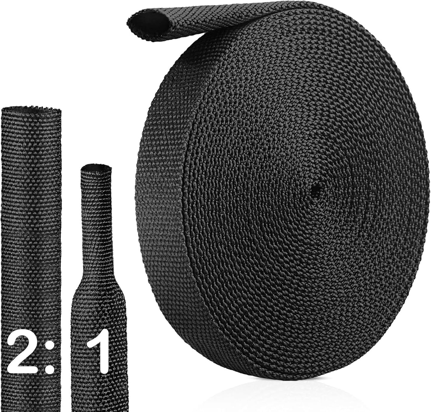 Fundas cable termorretráctil 2:1 para automotriz 1-1/8 a 15pies
