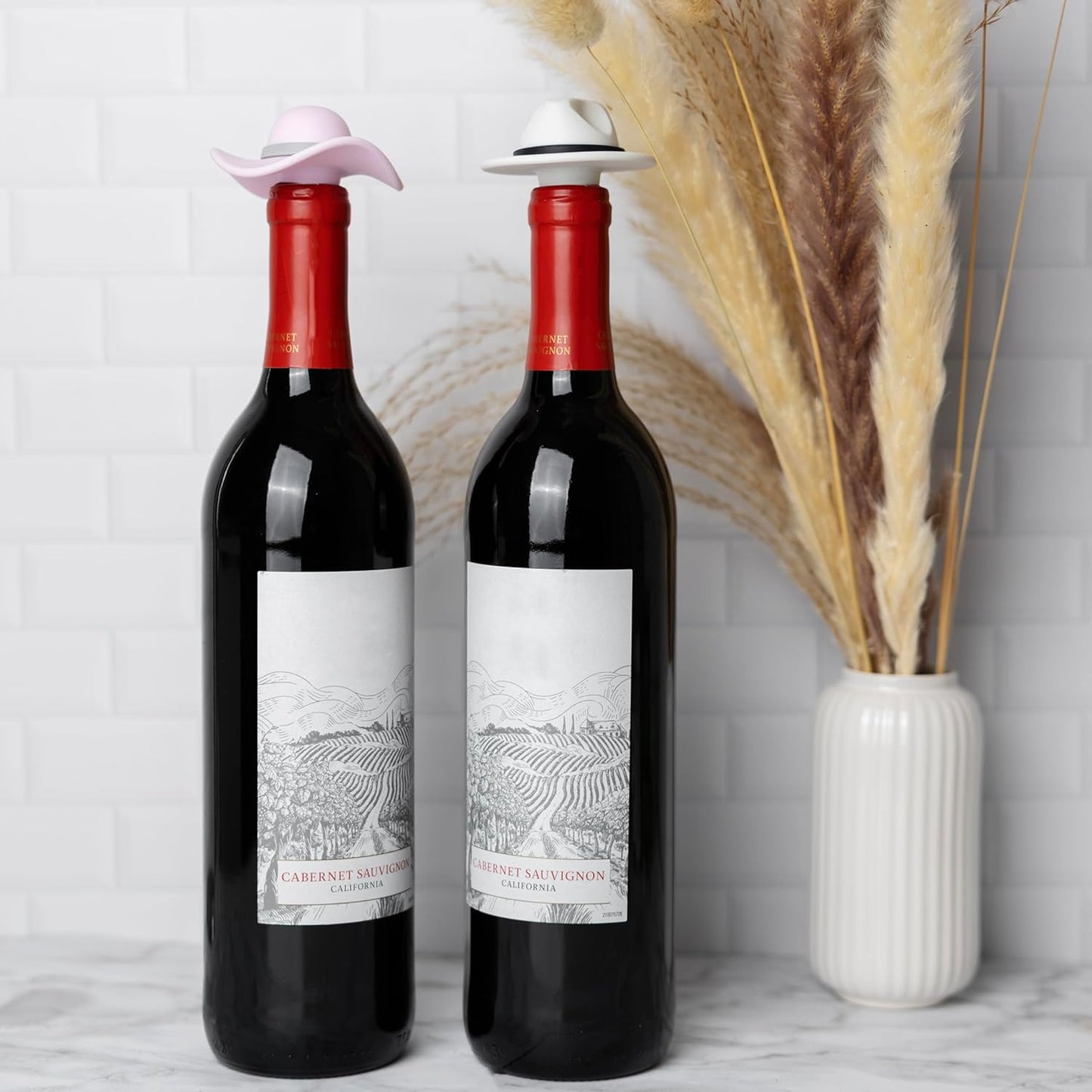 Tapones de silicona para vino y champán elegantes juego de 2