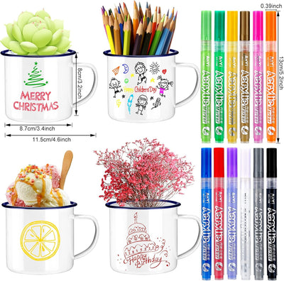 Kit de decoración de tazas pintadas 88 piezas para taza personalizada de graduación