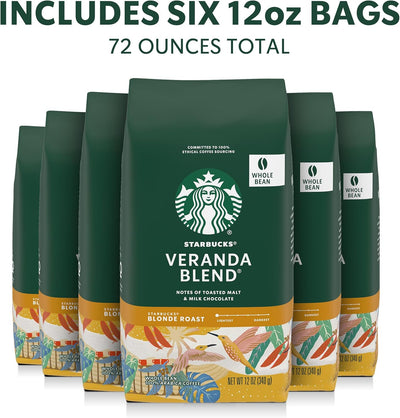 6 Bolsas Café Starbucks Blonde Roast 12oz