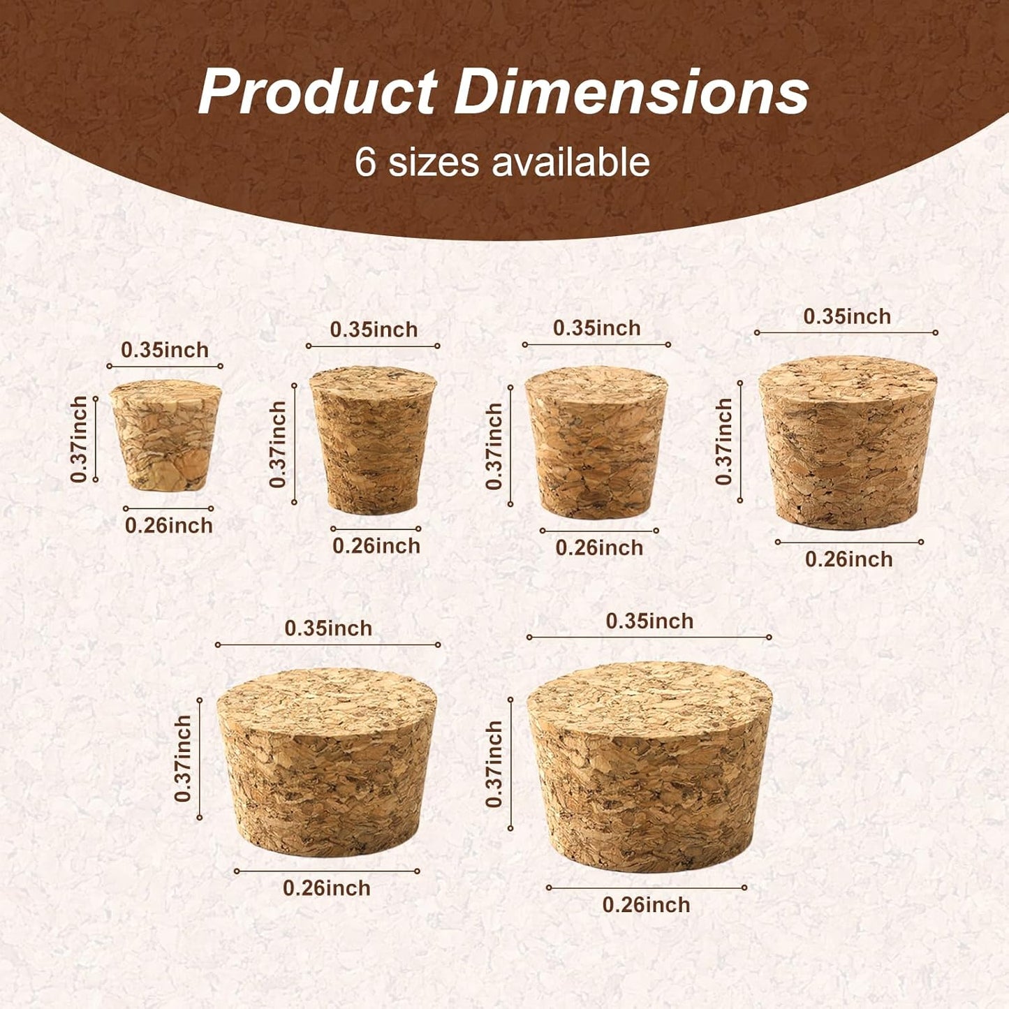 30 Tapones Corcho Natural para Botellas Sellado Hermético