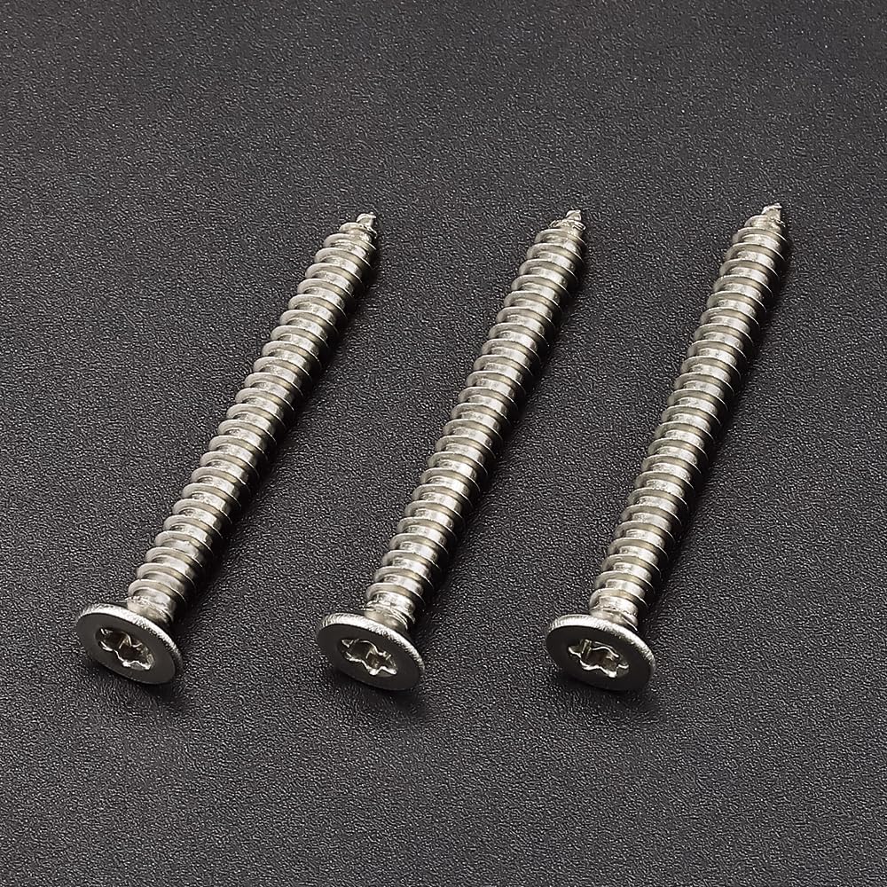 100 Pzas tornillos acero inox 6x1-1/2 para muebles
