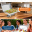 Set 2 Pzas Platos Rectangulares Acero Inox Buffet Dorado
