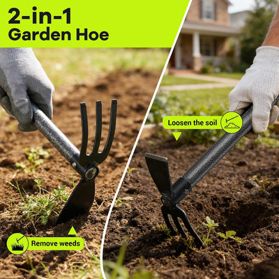 Azada jardín ajustable 30-75pulg 2en1 cultivador