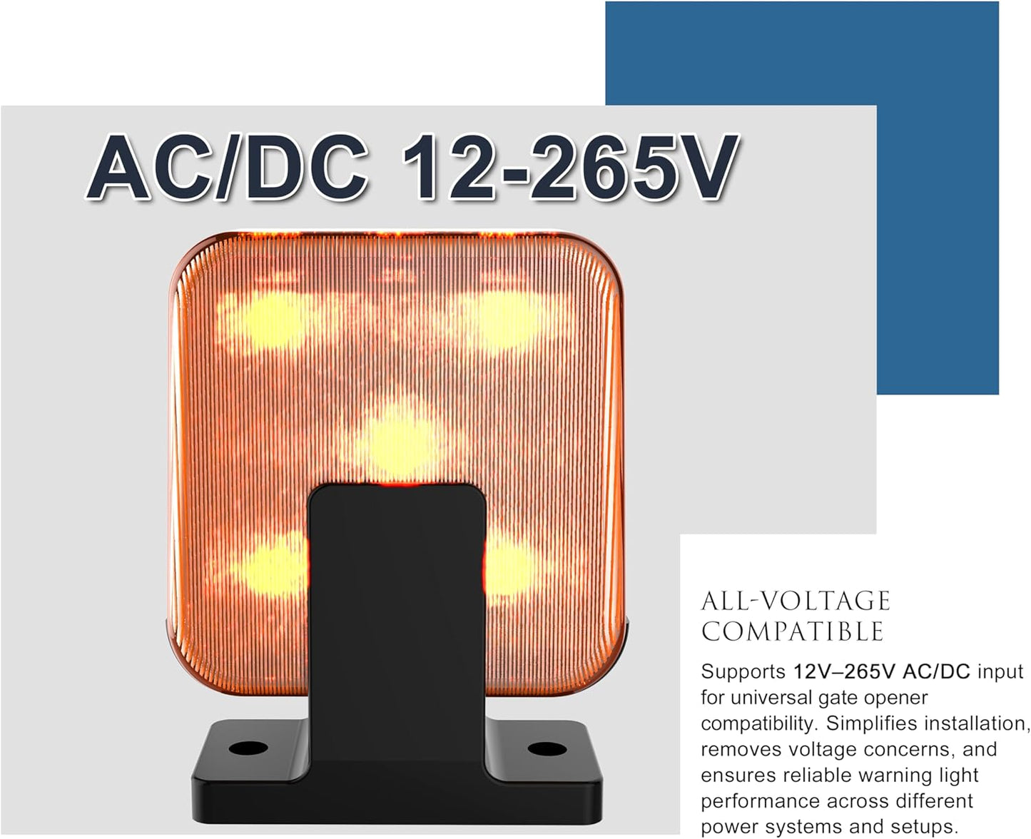 Luz advertencia IP54 12-240V AC/DC señal naranja