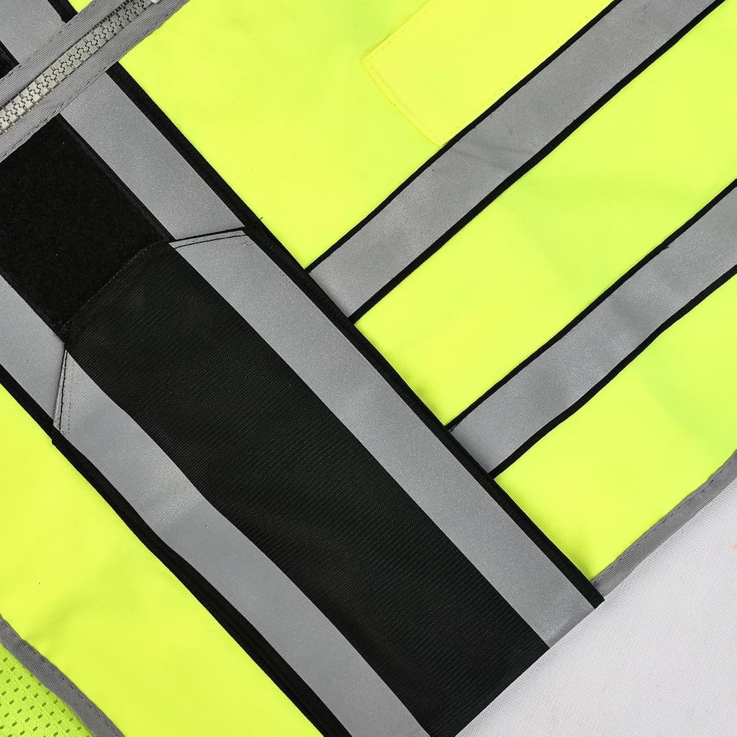 Chaleco reflectante clase 2 tráfico policial verde lima 4 puntos