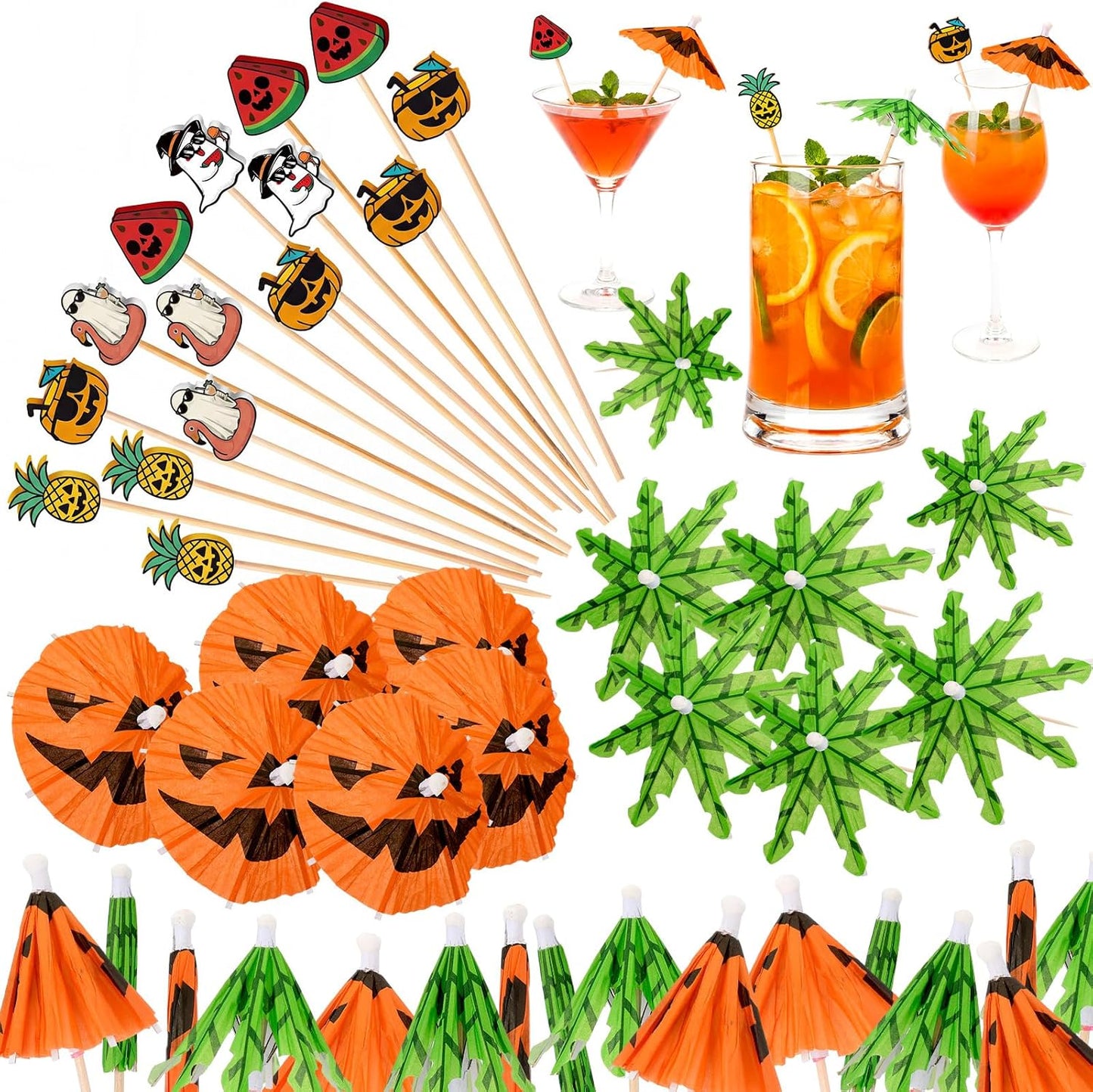Accesorios para cócteles de verano Halloween Remerry 160 piezas