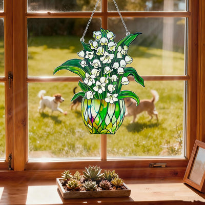 Atrapasoles de flores para ventana colgar nana mamá mujer