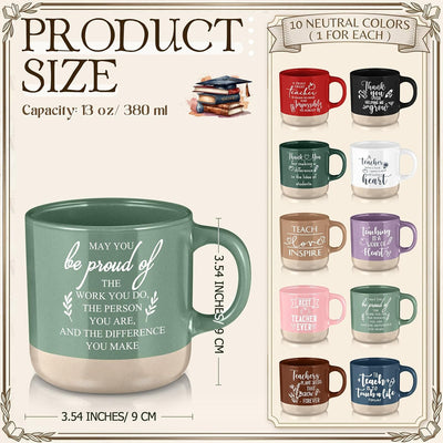 Tazas de café de cerámica inspiradoras Didaey 13 oz clásicas