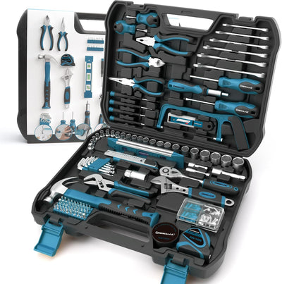 Kit herramientas 199 pzas para reparación automóvil y bricolaje