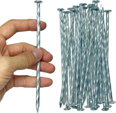 Estacas espiral galvanizadas 6pulg para jardinería y carpintería