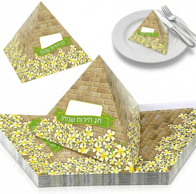Paquete 36 Tarjetas Lugar Mesa Pascua 3D Con Ladrillo Flores