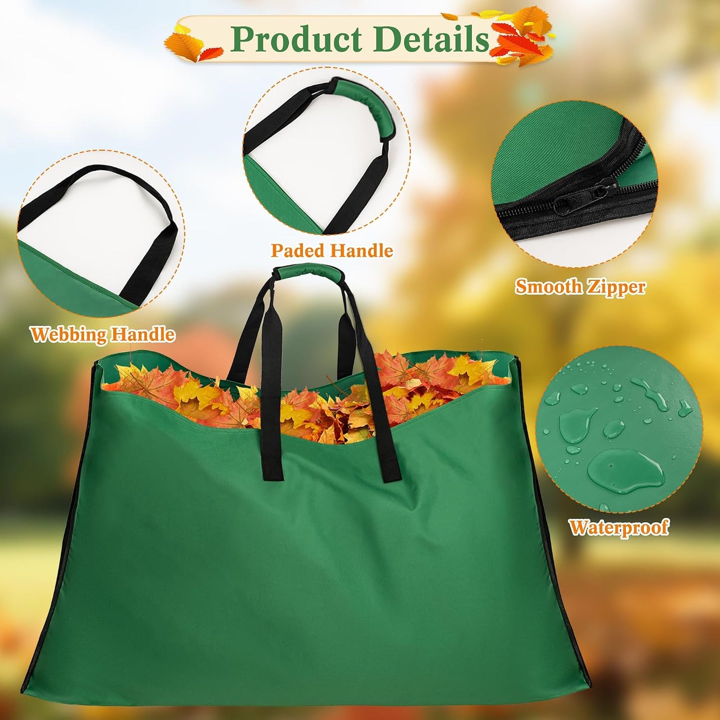 Bolsa tela Oxford 600D plegable reutilizable asa acolchada