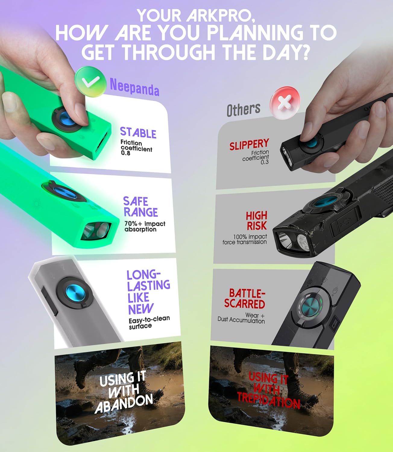 Fundas protectoras silicona para linterna Olight ArkPro 2 pzas