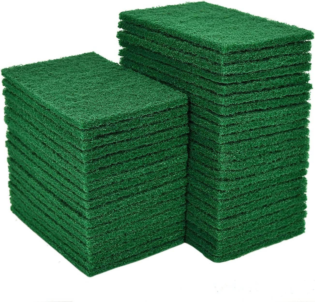 20 Almohadillas Fregar 4.5x6pulg Reutilizables Verdes