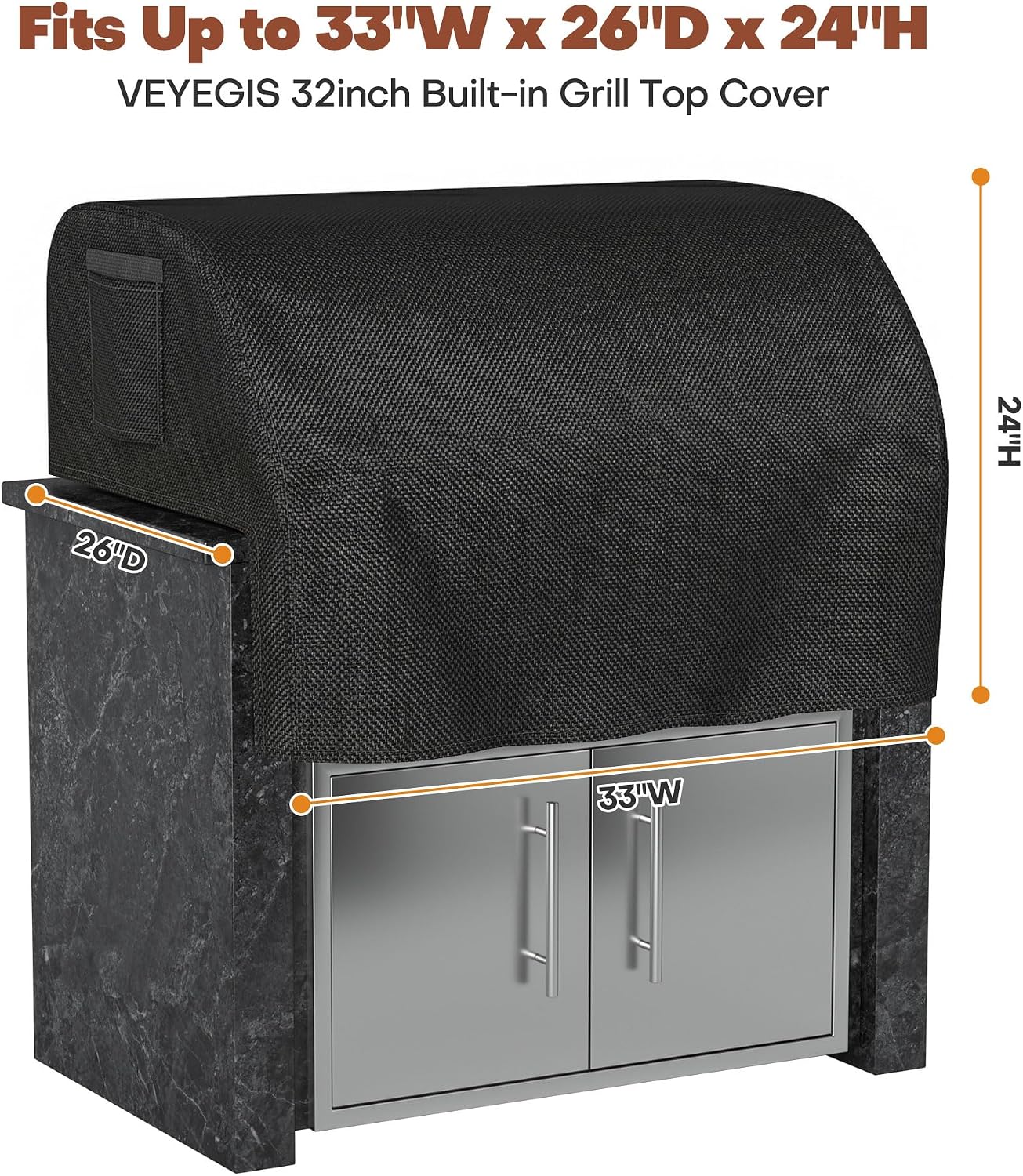 Cubierta parrilla 32pulg impermeable para Blaze Bull