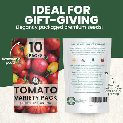 Semillas tomate 10 Pack Roma Brandywine Cherry sin transgénicos